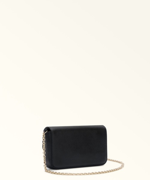 FURLA（フルラ）の「フルラ 1927 ミニクロスボディバッグ（クラッチバッグ・レディース・ブラック/グレイッシュベージュ・ONE SIZE）」の8枚目の写真