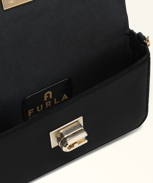 FURLA（フルラ）の「フルラ 1927 ミニクロスボディバッグ（クラッチバッグ・レディース・ブラック/グレイッシュベージュ・ONE SIZE）」の11枚目の写真