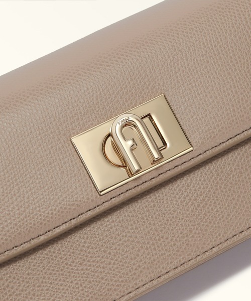 FURLA（フルラ）の「フルラ 1927 ミニクロスボディバッグ（クラッチバッグ・レディース・ブラック/グレイッシュベージュ・ONE SIZE）」の5枚目の写真