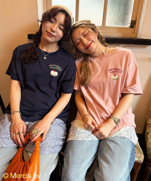 DOUBLE NAME(ダブルネーム)の「【miffy 70th】birthday cake BIG TEE(Tシャツ/カットソー・レディース・ピンク/ネイビー/オフホワイト・FREE)」の21枚目の写真