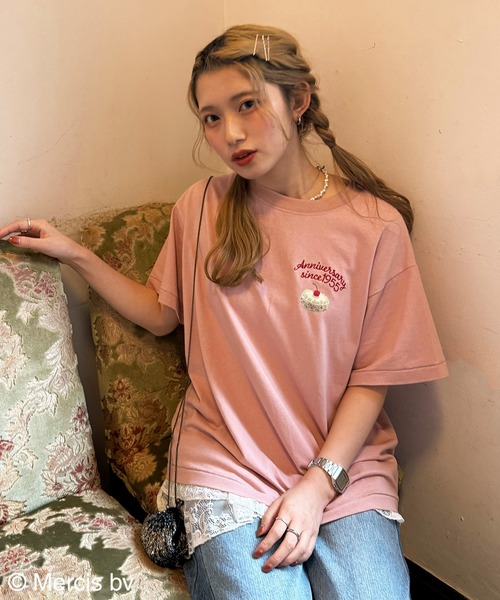 miffy 70th】DOUBLE NAME birthday cake BIG TEE/ミッフィー