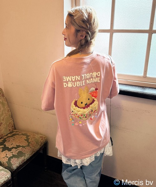 miffy 70th】DOUBLE NAME birthday cake BIG TEE/ミッフィー