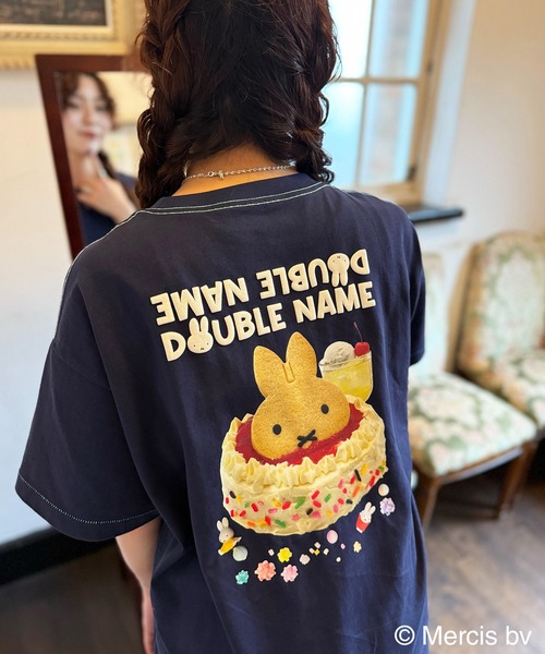 セール】【miffy 70th】DOUBLE NAME birthday cake BIG TEE/ミッフィー