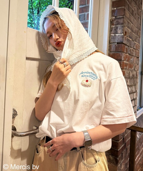miffy 70th】DOUBLE NAME birthday cake BIG TEE/ミッフィー