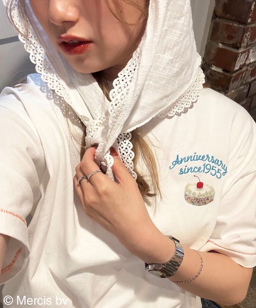 DOUBLE NAME（ダブルネーム）の「【miffy 70th】birthday cake BIG TEE（Tシャツ/カットソー・レディース・ピンク/ネイビー/オフホワイト・FREE）」の12枚目の写真