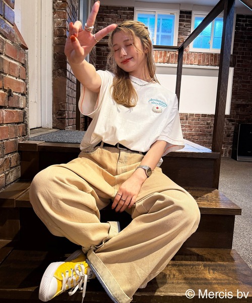 DOUBLE NAME（ダブルネーム）の「【miffy 70th】birthday cake BIG TEE（Tシャツ/カットソー・レディース・ピンク/ネイビー/オフホワイト・FREE）」の18枚目の写真