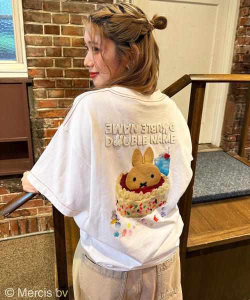 トップス miffy miffy 70th】DOUBLE NAME birthday cake BIG TEE/ミッフィー