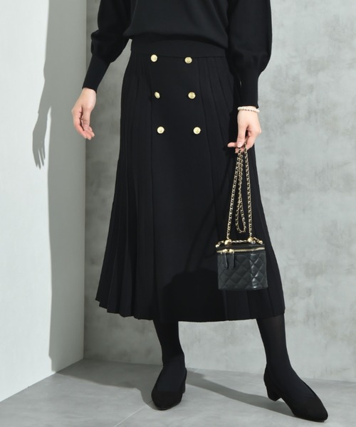 INTERPLANET（インタープラネット）の「ＢＯＸプリーツニットスカート（スカート・レディース・ブラック/モカ・FREE）」の2枚目の写真