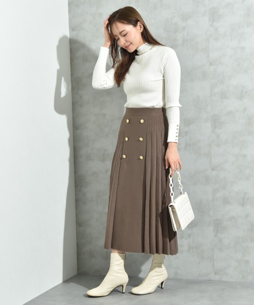 INTERPLANET（インタープラネット）の「ＢＯＸプリーツニットスカート（スカート・レディース・ブラック/モカ・FREE）」の22枚目の写真