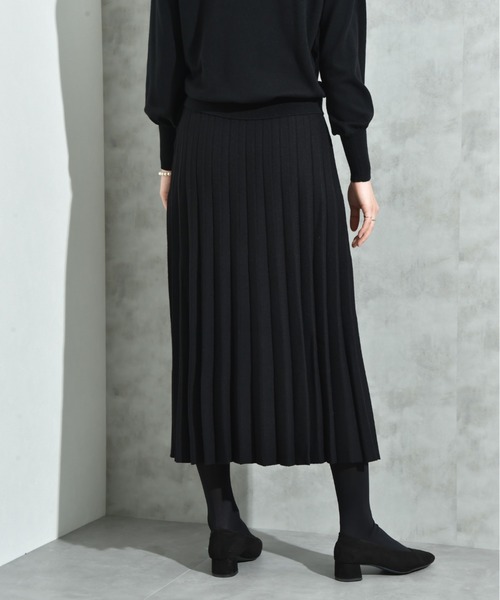 INTERPLANET（インタープラネット）の「ＢＯＸプリーツニットスカート（スカート・レディース・ブラック/モカ・FREE）」の11枚目の写真