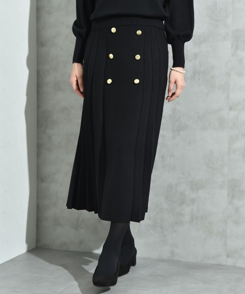 INTERPLANET（インタープラネット）の「ＢＯＸプリーツニットスカート（スカート・レディース・ブラック/モカ・FREE）」の12枚目の写真