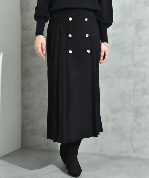 INTERPLANET（インタープラネット）の「ＢＯＸプリーツニットスカート（スカート・レディース・ブラック/モカ・FREE）」の13枚目の写真