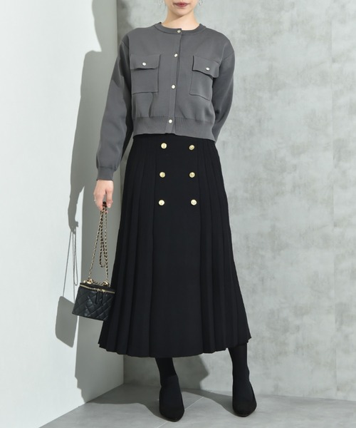 INTERPLANET（インタープラネット）の「ＢＯＸプリーツニットスカート（スカート・レディース・ブラック/モカ・FREE）」の16枚目の写真