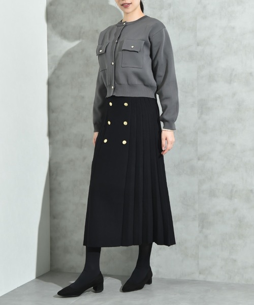 INTERPLANET（インタープラネット）の「ＢＯＸプリーツニットスカート（スカート・レディース・ブラック/モカ・FREE）」の17枚目の写真