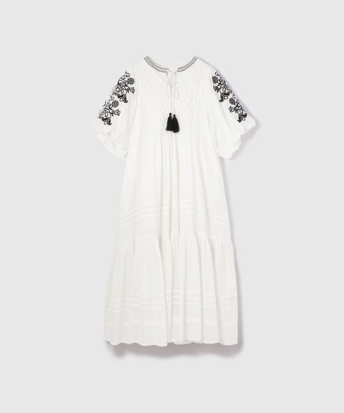 VICKY（ビッキー）の「インド刺繍ワンピース≪手洗い可能≫（ワンピース・レディース・ブラック/オフホワイト・M）」の3枚目の写真