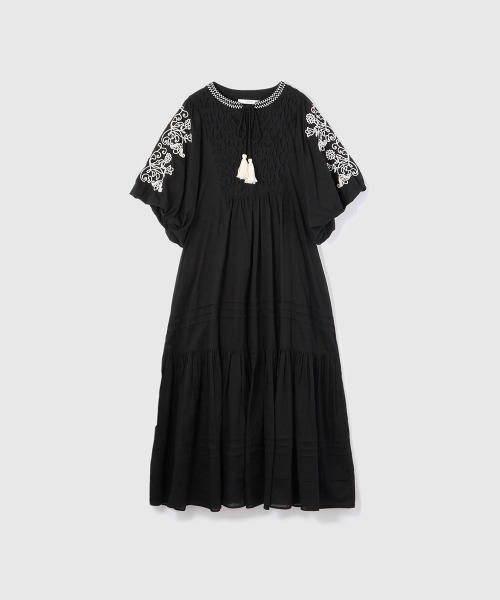 VICKY（ビッキー）の「インド刺繍ワンピース≪手洗い可能≫（ワンピース・レディース・ブラック/オフホワイト・M）」の10枚目の写真