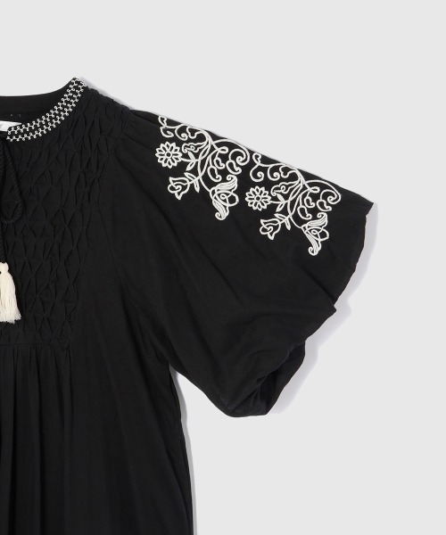 VICKY（ビッキー）の「インド刺繍ワンピース≪手洗い可能≫（ワンピース・レディース・ブラック/オフホワイト・M）」の13枚目の写真