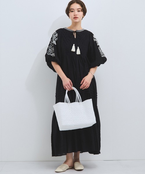 VICKY（ビッキー）の「インド刺繍ワンピース≪手洗い可能≫（ワンピース・レディース・ブラック/オフホワイト・M）」の19枚目の写真