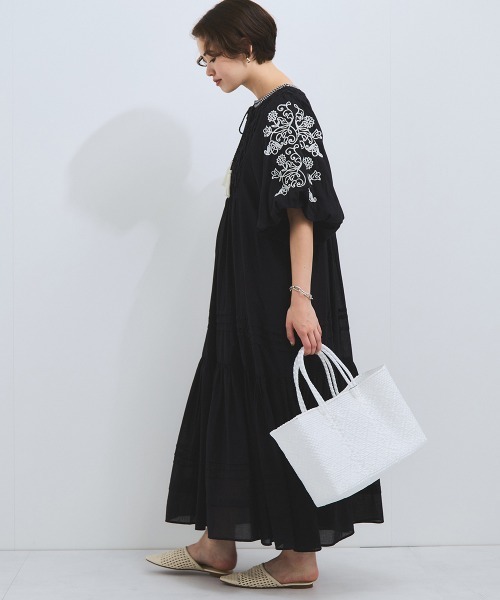 VICKY（ビッキー）の「インド刺繍ワンピース≪手洗い可能≫（ワンピース・レディース・ブラック/オフホワイト・M）」の20枚目の写真