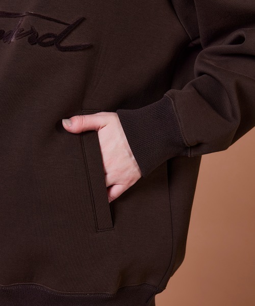 DOUBLE STANDARD CLOTHING（ダブルスタンダードクロージング）の「ハブラシ刺繍 ダンボールパーカー（パーカー・レディース・ベージュ/ブラウン・FREE）」の11枚目の写真