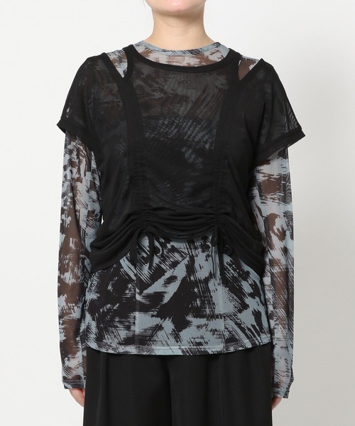 tシャツ 「YUMA TAKAHASHI×HARE」2Pレイヤーカットソー レディース HARE tシャツ 「YUMA TAKAHASHI×HARE」2Pレイヤーカットソー