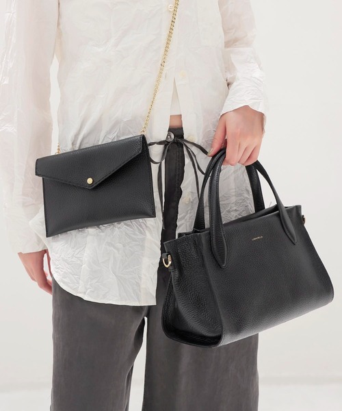 たろー　レディース　BLK M セール】LORISTELLA / MURIEL TOTE(3wayレザートートバッグ 2824