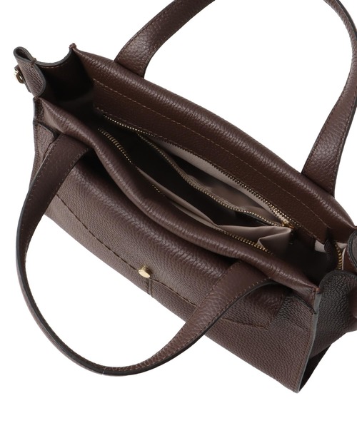 LORISTELLA(ロリステッラ)の「LORISTELLA / MURIEL TOTE(3wayレザートートバッグ 2824)(ハンドバッグ・レディース・ブラウン/ブラック・FREE)」の3枚目の写真