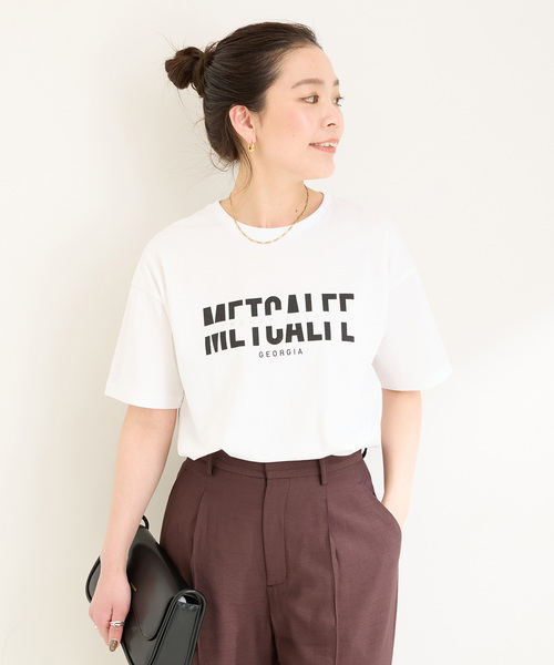 B.C STOCK(ベーセーストック)の「《追加》手洗い可 / アソートS/SロゴTEE(Tシャツ/カットソー・レディース・ネイビー/ホワイト/ホワイト系その他/ブラウン・FREE)」の3枚目の写真