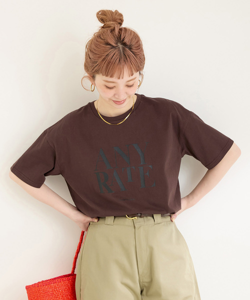 B.C STOCK(ベーセーストック)の「《追加》手洗い可 / アソートS/SロゴTEE(Tシャツ/カットソー・レディース・ネイビー/ホワイト/ホワイト系その他/ブラウン・FREE)」の4枚目の写真