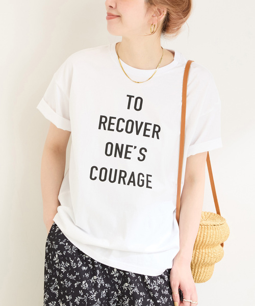 B.C STOCK(ベーセーストック)の「《追加》手洗い可 / アソートS/SロゴTEE(Tシャツ/カットソー・レディース・ネイビー/ホワイト/ホワイト系その他/ブラウン・FREE)」の2枚目の写真