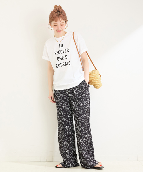 B.C STOCK(ベーセーストック)の「《追加》手洗い可 / アソートS/SロゴTEE(Tシャツ/カットソー・レディース・ネイビー/ホワイト/ホワイト系その他/ブラウン・FREE)」の5枚目の写真