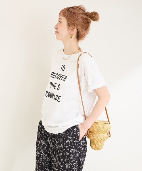 B.C STOCK(ベーセーストック)の「《追加》手洗い可 / アソートS/SロゴTEE(Tシャツ/カットソー・レディース・ネイビー/ホワイト/ホワイト系その他/ブラウン・FREE)」の10枚目の写真