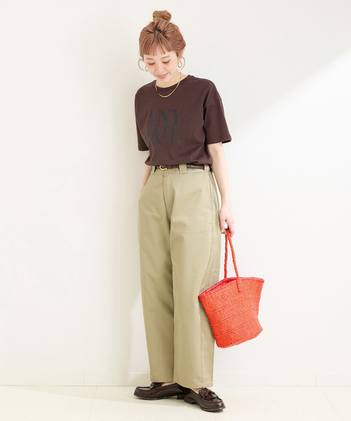 B.C STOCK(ベーセーストック)の「《追加》手洗い可 / アソートS/SロゴTEE(Tシャツ/カットソー・レディース・ネイビー/ホワイト/ホワイト系その他/ブラウン・FREE)」の18枚目の写真