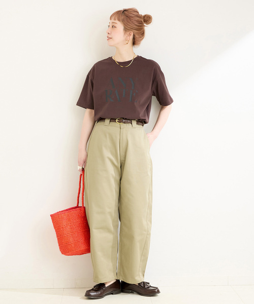 B.C STOCK(ベーセーストック)の「《追加》手洗い可 / アソートS/SロゴTEE(Tシャツ/カットソー・レディース・ネイビー/ホワイト/ホワイト系その他/ブラウン・FREE)」の19枚目の写真