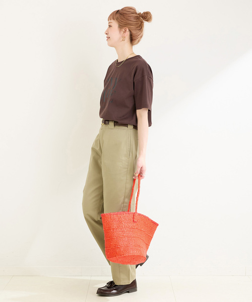 B.C STOCK(ベーセーストック)の「《追加》手洗い可 / アソートS/SロゴTEE(Tシャツ/カットソー・レディース・ネイビー/ホワイト/ホワイト系その他/ブラウン・FREE)」の20枚目の写真