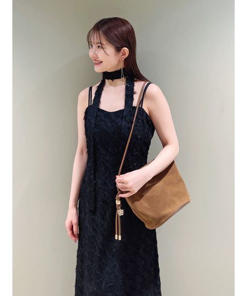 フェザージャガードキャミワンピース　スナイデル　値下げ不可 SNIDEL ワンピース フェザージャガードキャミワンピース