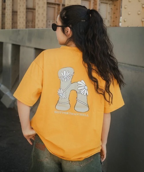HTH(エイチティーエイチ)の「H flower logo Tee(Tシャツ/カットソー・レディース・アッシュ/オレンジ/ホワイト/グリーン・フリー)」の11枚目の写真