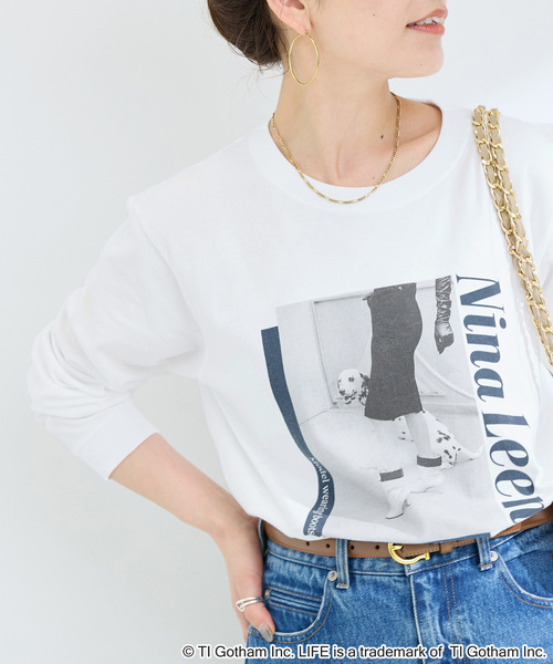 GOOD ROCK SPEED(グッドロックスピード)の「GOOD ROCK SPEED/グッドロックスピード LIFE PICTURE COLLECTION ロンTEE2(Tシャツ/カットソー・レディース・ホワイト/オフホワイト/ホワイト×ホワイト/ブラック/ライトホワイト/ホワイト系その他・FREE)」の5枚目の写真