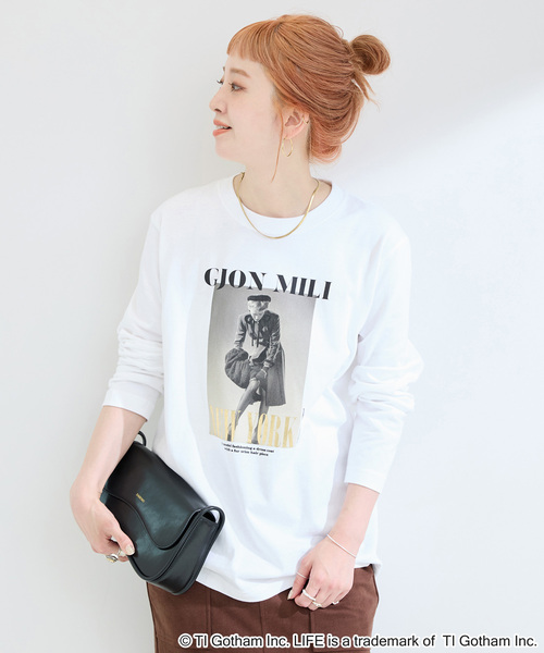 GOOD ROCK SPEED(グッドロックスピード)の「GOOD ROCK SPEED/グッドロックスピード LIFE PICTURE COLLECTION ロンTEE2(Tシャツ/カットソー・レディース・ホワイト/オフホワイト/ホワイト×ホワイト/ブラック/ライトホワイト/ホワイト系その他・FREE)」の4枚目の写真