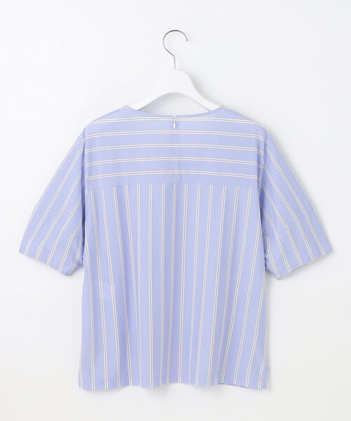 自由区（ジユウク）の「ストライプハイゲージジャージー カットソー（Tシャツ/カットソー・レディース・ベージュ系1/ライトグレー系2/スカイブルー系1/グリーン系2・44/46）」の21枚目の写真