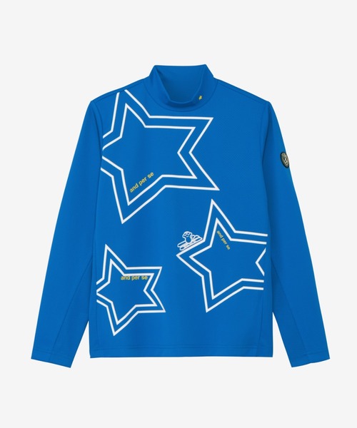 セール】ストレッチディンプル長袖モックネックシャツ（レディース