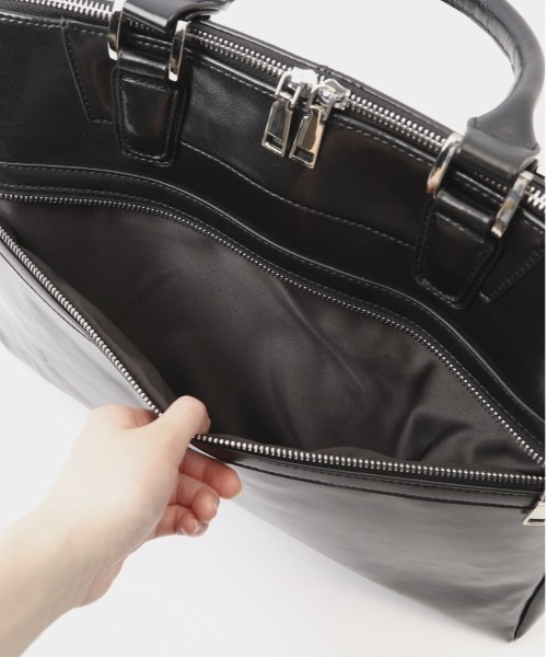 REGiSTA（レジスタ）の「REGiSTA Split Leather Briefcase（ビジネスバッグ・メンズ・ブラック・FREE）」の2枚目の写真