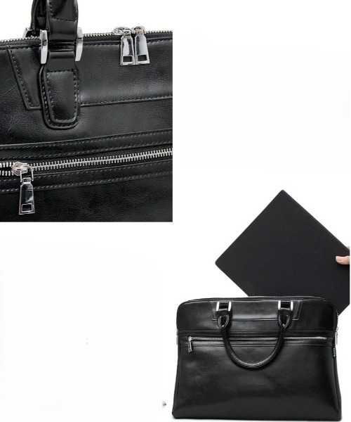 REGiSTA（レジスタ）の「REGiSTA Split Leather Briefcase（ビジネスバッグ・メンズ・ブラック・FREE）」の7枚目の写真