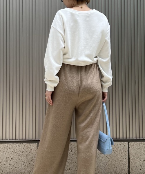 HONEY MI HONEY（ハニーミーハニー）の「cropped ribbon sweat（スウェット・レディース・ブラック/ホワイト/ブラウン・FREE）」の12枚目の写真