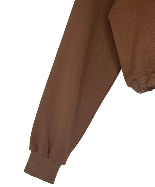 HONEY MI HONEY（ハニーミーハニー）の「cropped ribbon sweat（スウェット・レディース・ブラック/ホワイト/ブラウン・FREE）」の6枚目の写真