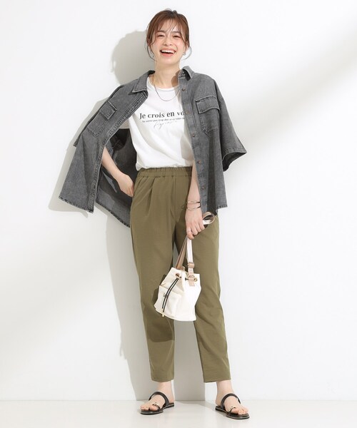 DRESKIP(ドレスキップ)の「【S-LL/2点セット/体型カバーにも】着回しいろいろ ジレ+ロゴTシャツ(その他トップス・レディース・カーキ/ブラック/ブラック系4・04/03/02/01)」の19枚目の写真