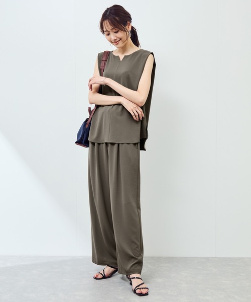 ROPE' PICNIC(ロペピクニック)の「ジョガーイージーワイドパンツ/セットアップ対応(その他パンツ・レディース・カーキ/ブラック/ネイビー・36/40/38)」の15枚目の写真