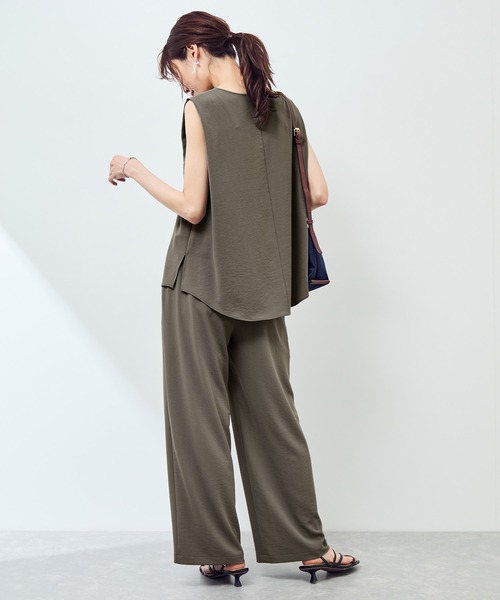 ROPE' PICNIC(ロペピクニック)の「ジョガーイージーワイドパンツ/セットアップ対応(その他パンツ・レディース・カーキ/ブラック/ネイビー・36/40/38)」の16枚目の写真