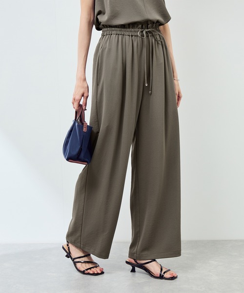 ROPE' PICNIC(ロペピクニック)の「ジョガーイージーワイドパンツ/セットアップ対応(その他パンツ・レディース・カーキ/ブラック/ネイビー・36/40/38)」の18枚目の写真