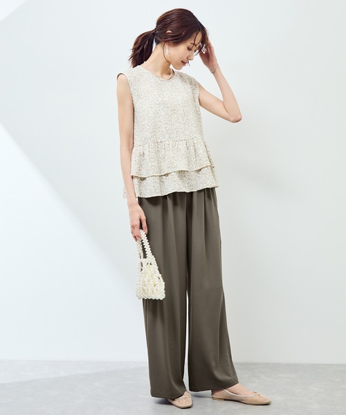 ROPE' PICNIC(ロペピクニック)の「ジョガーイージーワイドパンツ/セットアップ対応(その他パンツ・レディース・カーキ/ブラック/ネイビー・36/40/38)」の22枚目の写真